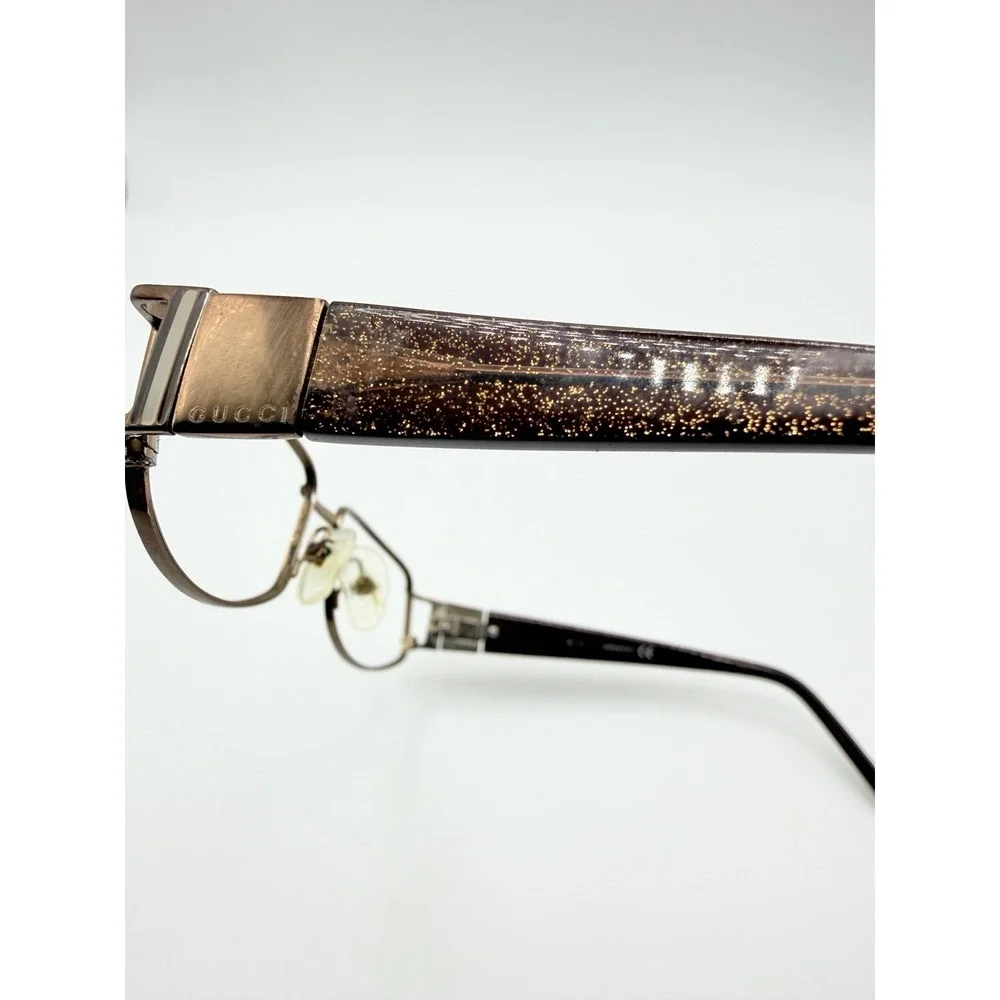GUCCI GG2779 Women's Eyeglasses Frame‎ Only 55-17-130 Brown Glitter Rectangular
